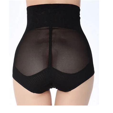 3xl Plus Size High Waist Black Panties Sexy Women Bodysuits Underwear Slimming Control Panties