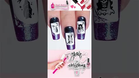 Nails Inspiration Purple Ghost Nail Polygel Ideas And Designs Winter