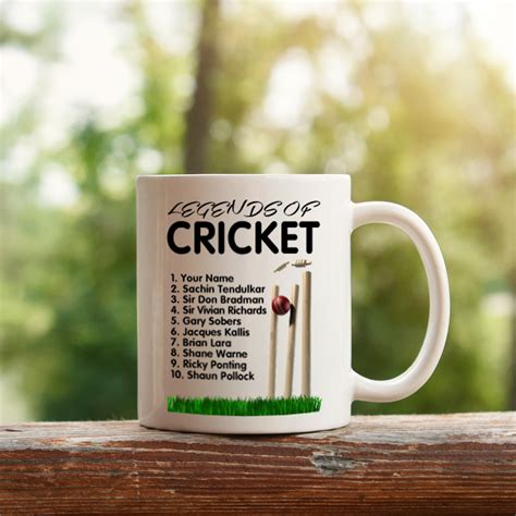 Personalised Legends Of Cricket Mug Personalised Cricket Mug Etsy Uk