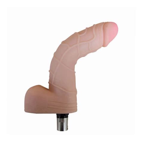 Dildo biegsam 3XLR für Auxfun Basic Sex Machine Beige 18 cm Hismith