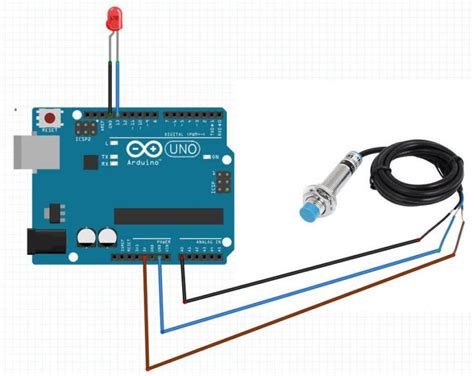 How To Use Inductive Proximity Sensor Visuino Visual Development