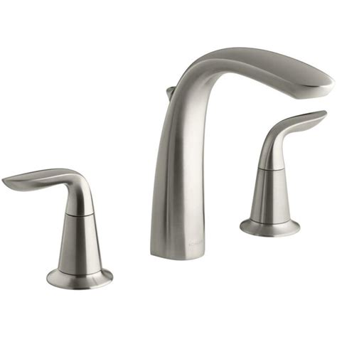 Kohler Refinia Vibrant Brushed Nickel 2 Handle Widespread Bathroom Sink Faucet At