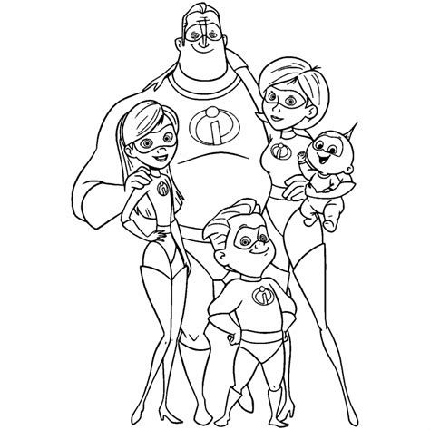 Free Coloring Page 15 Feb 2022 Incredibles family