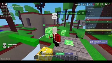 A Slender Was Caught Exploiting In Roblox Bedwars With His Babes On A