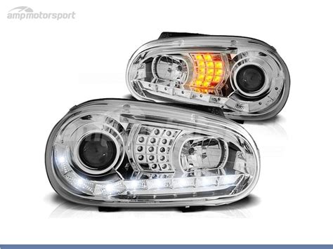 Faros Delanteros Luz Diurna Led Para Volkswagen Golf Mk Motorsport