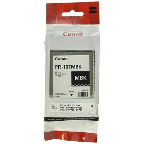 Canon Pfi Mbk Matte Black Ink Cartridge Genuine Inkdepot