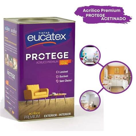 Tinta Acr Lica Premium Eucatex L Protege Branco Tinta Para Parede