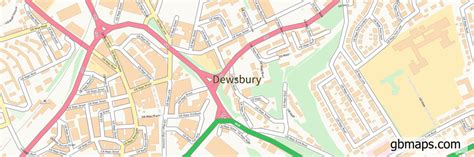 dewsbury vector street map