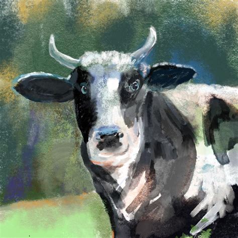 Cow Digital Art By Elaine Pawski Fine Art America