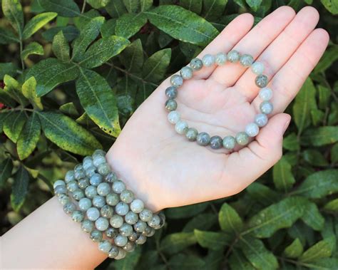 Labradorite Bead Bracelet Mm Or Mm Round Crystals Premium Grade