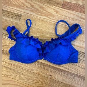 Betsey Johnson Swim Betsey Johnson Swim Blue Bikini Top Euc Poshmark