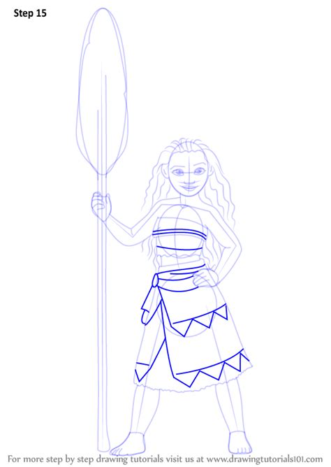 How to Draw Moana Waialiki from Moana (Moana) Step by Step ...