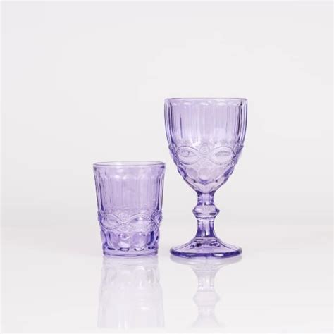 Purple Glassware Sweet Heavenly Events Hire