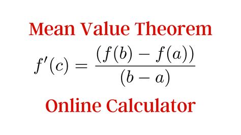 Mean Value Theorem Calculator Grapher Online