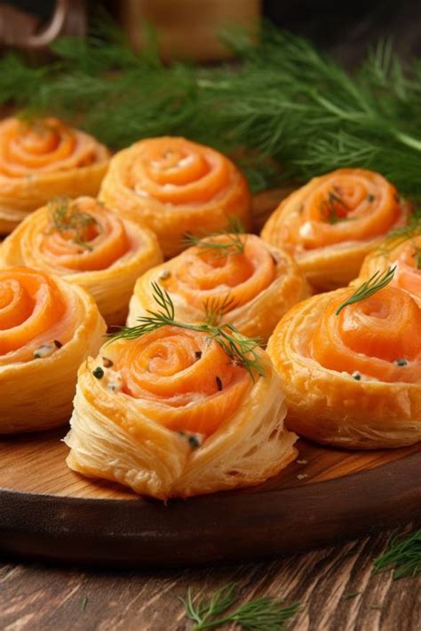 Silvester Snack Bl Tterteig Schnecken Mit Lachs