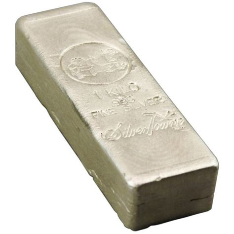 Buy The Silvertowne Poured Kilo Silver Bar Monument Metals