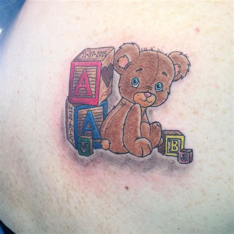 Teddy Bear Tattoo Stencil