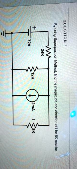 Solved 72v Question1 24k Wwm By Using Superposition Method Find The