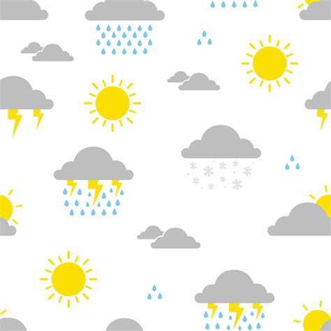 Cloud weather forecast seamless pattern background wallpaper vector