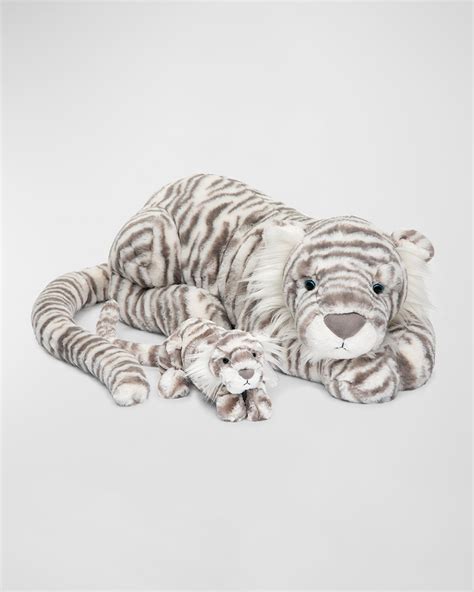 Jellycat Sacha Really Big Snow Tiger Plush Toy Neiman Marcus