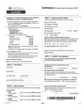 Centrepay Deduction Form Pdf Fill Online Printable Fillable Blank