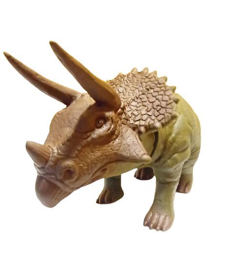 Dinossauro Dinopark Triceratops Grande Vinil Brinquedo Bee Toys D