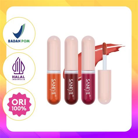 SANIYE Long Lasting Capsule Lip Matte Gloss Lipstick Tahan Air Cair