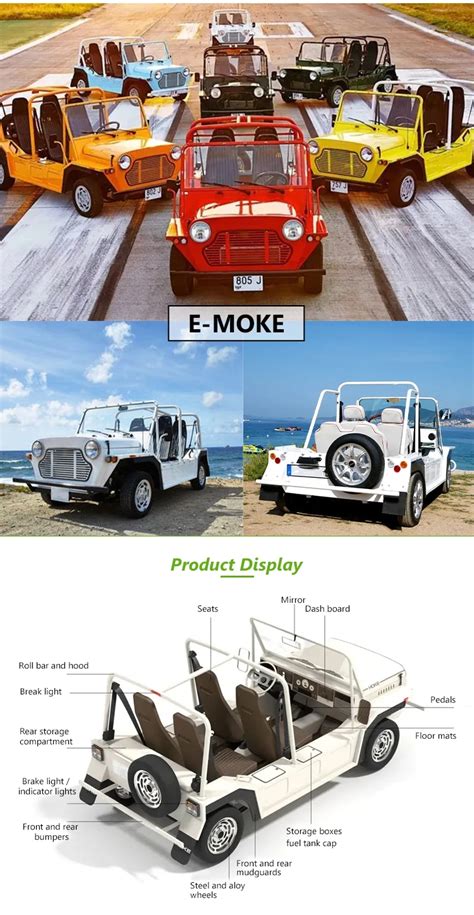 4 Persons Color Optional New Energy 96v 10kw Lithium Battery Mini Moke