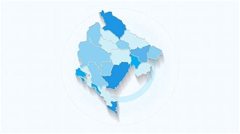 Premium Vector | Blue Map of Montenegro Montenegro map with borders of ...