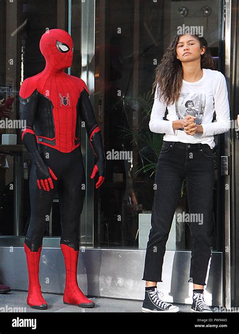 October Tom Holland Zendaya Filiming Spider Man Far From