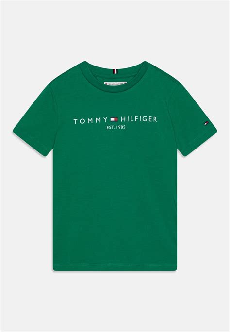 Tommy Hilfiger Essential Tee Unisex Print T Shirt Olympic Green