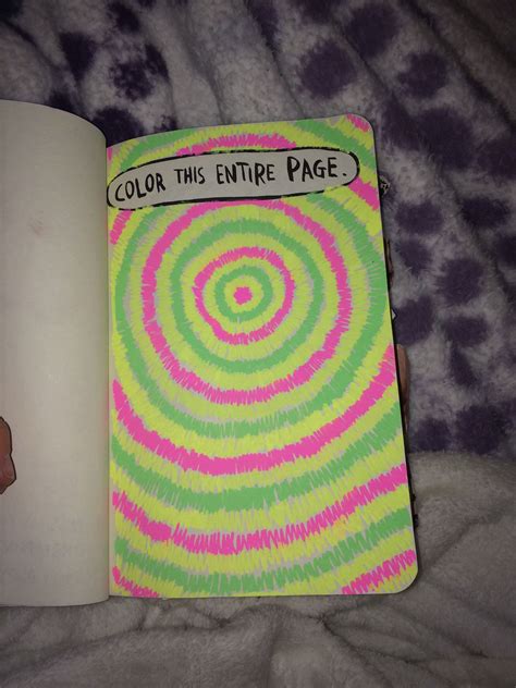 Neon Wreck This Journal Page Color This Entire Page Wreck This