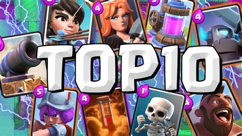 Top 10 Cartas Mais Usadas No Clash Royale Após AtualizaÇÃo Youtube