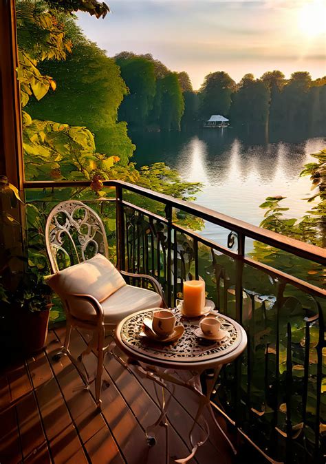 Balcony Morning atmosphere by the lake by Marcos Alves - Playground