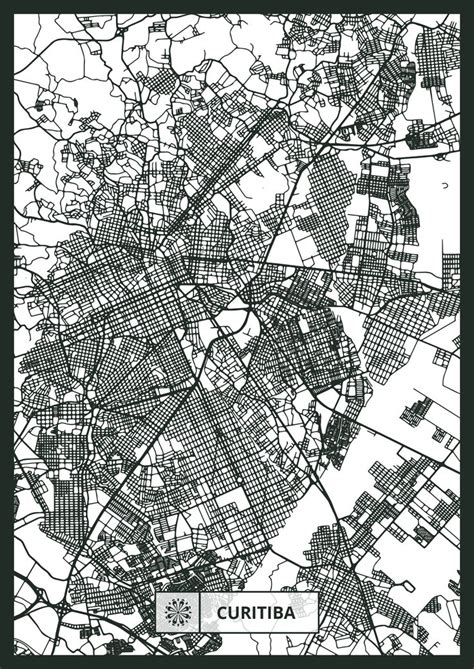 Poster O Mapa De Curitiba P B Poster Curitiba Mapa De