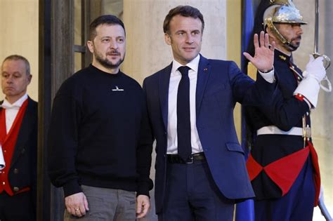 Zelensky Se Reúne Com Macron Na França Após Ser Condecorado Pela União