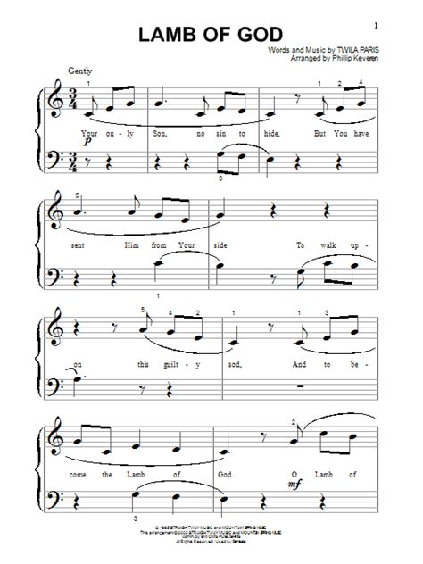 Lamb Of God Sheet Music Direct