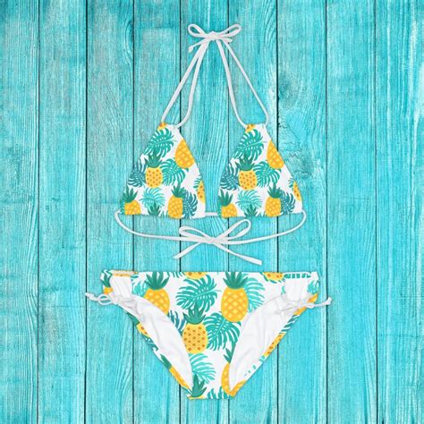 Pineapple Bikini Set String Bikini Sexy Swinger Wife Pool Etsy