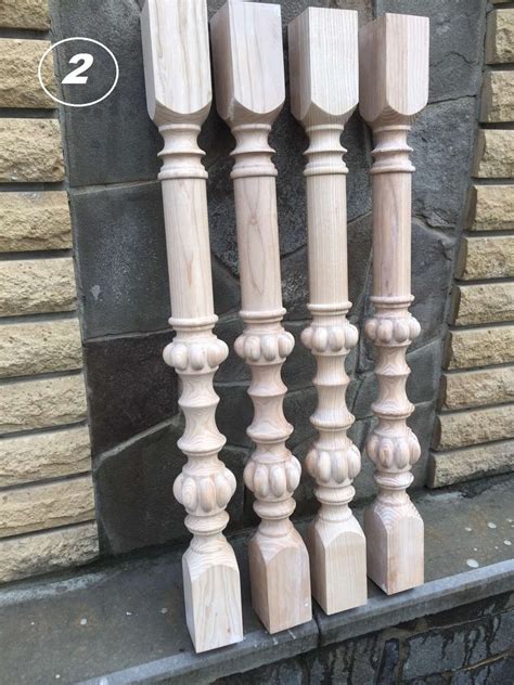 Carved Wooden Balusters for Stairs Wooden Balusters Wooden - Etsy