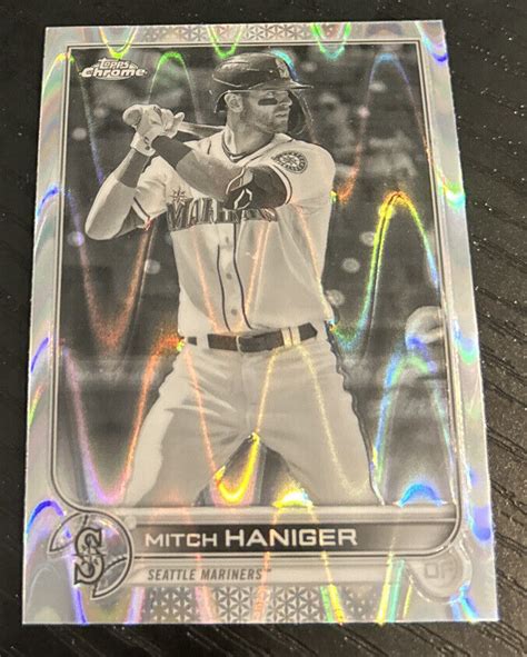 2022 Topps Chrome Mitch Haniger Black White Ray Wave Refractor EBay