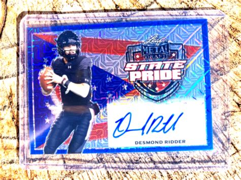 Leaf Metal Draft Desmond Ridder Rc State Pride Mojo Auto Blue