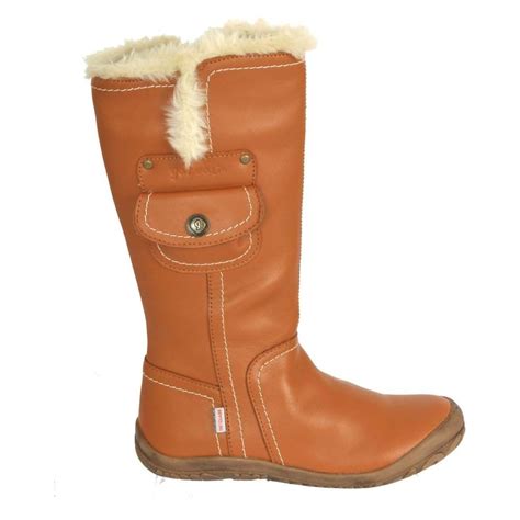 Garvalin Sherbert Girls Tan Leather Waterproof Long Boots Girls From