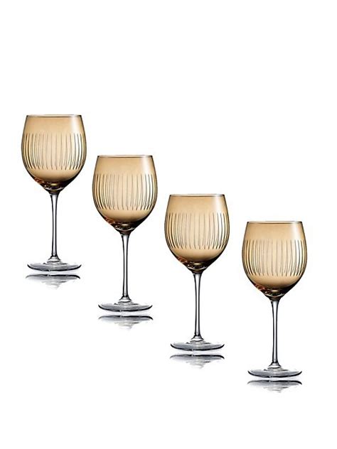 Brilliant Rainbow Glo Colored Wine Glasses 470ml Set Of 4 Thebay