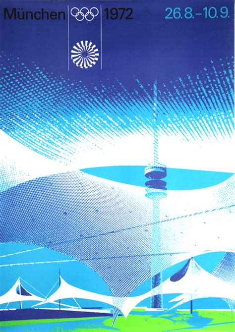 Affiche Originale Jeux Olympiques De Munich 1972 Aicher Olt H