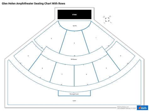 Seating Chart For Glen Helen Pavilion Printable Templates Free