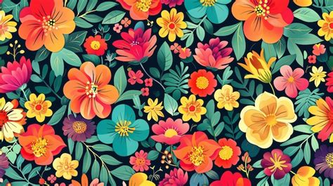 Premium Photo | Floral patterned classic style hand painted wallpaper and background