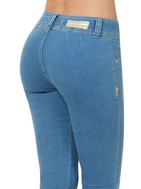 · Jeans Furor De Mezclilla Dama Bella Skinny Levanta Pompas 55900