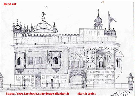 Golden Temple Sketch at PaintingValley.com | Explore collection of ...