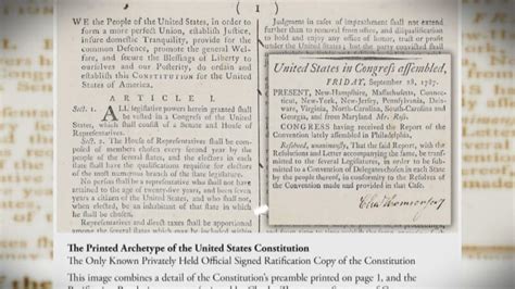 A rare copy of the U.S. Constitution sells for $9 million at auction