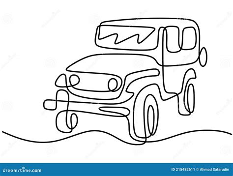 Jeep Hand Drawn Outline Doodle Icon Vector Illustration 127223744